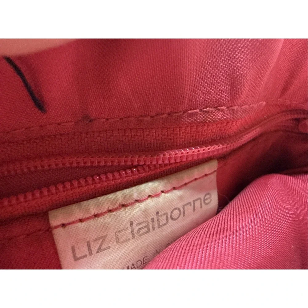 Vintage Black Crochet Liz Claiborne Purse Plastic Wood Color‎ Handle